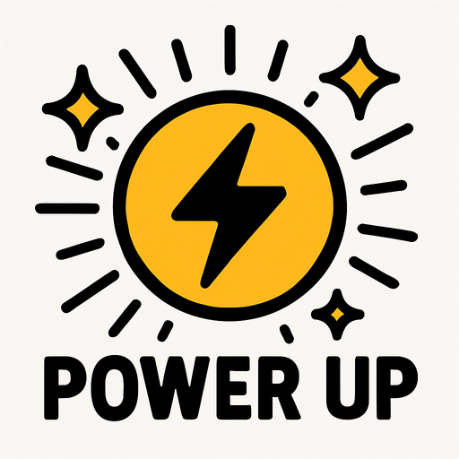 power up.
In-Game asset.  2d.  High contrast.  No shadows