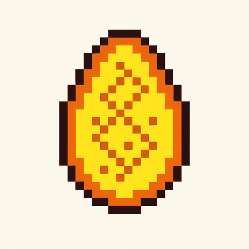 8 bit pineapple seed.
In-Game asset.  2d.  High contrast.  No shadows