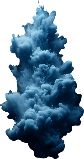 black background ethereal blue gas.