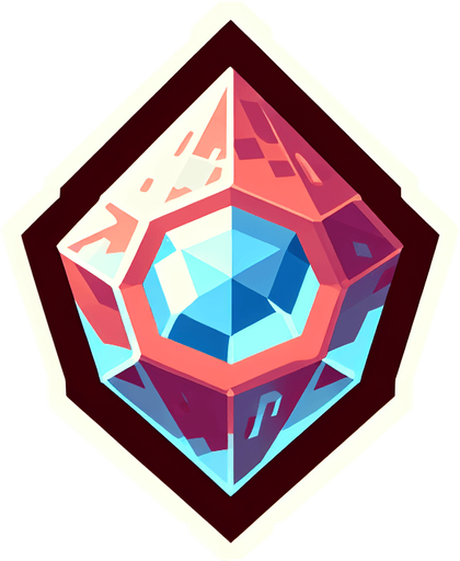 Powerupice.
Single Game Texture.  In-Game asset.  2d.  Blank background.  High contrast.  No shadows. 3d