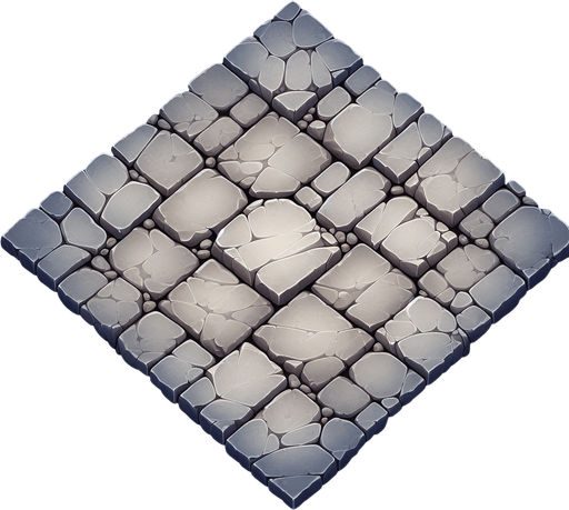A Topdown Stone Ground.
Single Game Texture.  In-Game asset.  2d.  Blank background.  High contrast.  No shadows