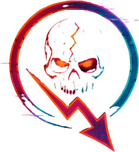 Ability icon 'weakness curse' . cyberpunk. abstract. Futuer. different colors. HD colors
