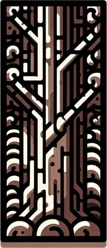 infinite scrolling 2d flat tree trunk.
Single Game Texture. In-Game asset. 2d. Blank background. High contrast. No shadows.