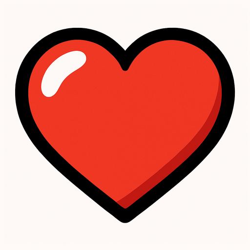 HEART.
In-Game asset.  2d.  High contrast.  No shadows