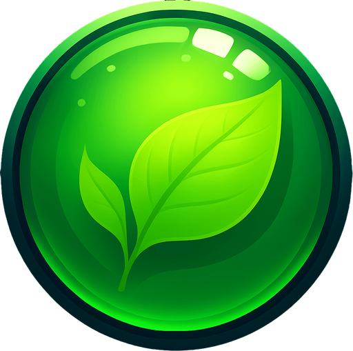 Yeşil top içerisinde yaprak