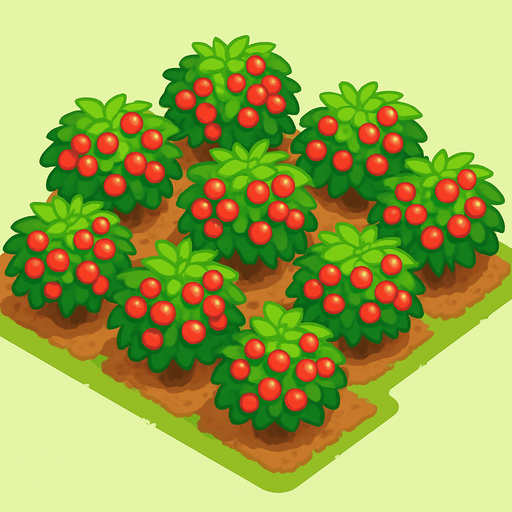 Una plantación de frutas rojas.
In-Game asset.  No shadows