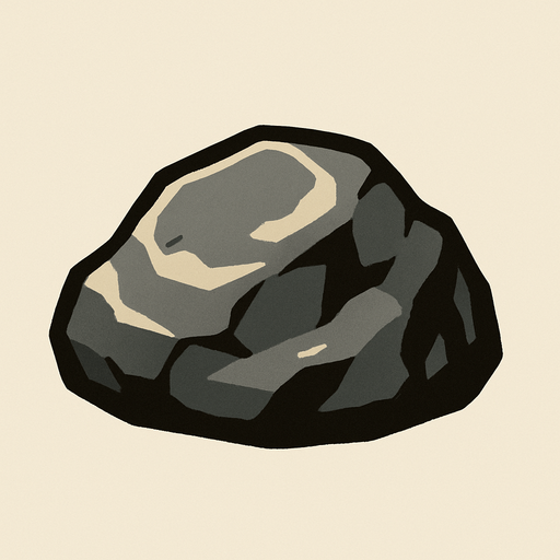 small rock.
In-Game asset.  2d.  High contrast.  No shadows