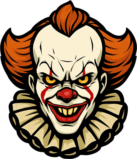 pennywise head.
In-Game asset.  2d.  High contrast.  No shadows