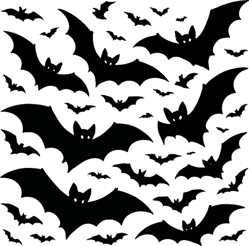 bat swarm.
In-Game asset.  2d.  High contrast.  No shadows
