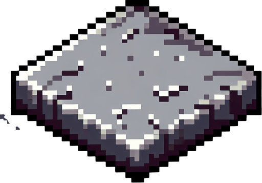 pixel art of a empty stone slab.
Single Game Texture. In-Game asset. 2d. Blank background. High contrast. No shadows.