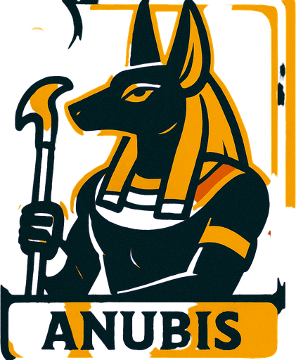anubis god card.
In-Game asset.  2d.  High contrast.  No shadows