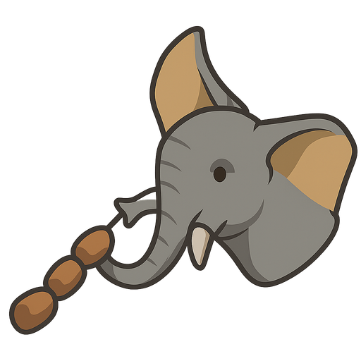 elephanth. No background. Transparent background. Blank background. No shadows. 2d. In-Game asset. flat
