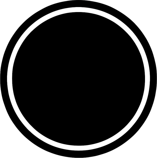 bola penuh hitam.
In-Game asset.  2d.  High contrast.  No shadows