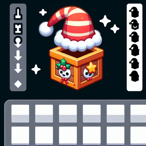 a cute christmas jack in the box. plastic style. Single Game Texture. In-Game asset. 2d. Blank background. High contrast. No shadows.