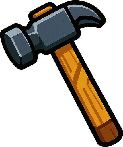 Hammer.
In-Game asset.  2d.  High contrast.  No shadows