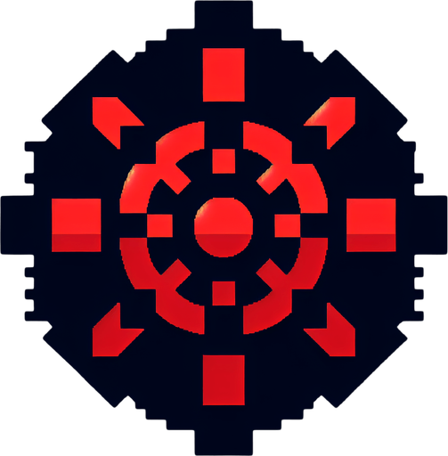 red projectile rune. pixelated. 8-bit.
Single Game Texture. In-Game asset. 2d. Blank background. High contrast. No shadows.