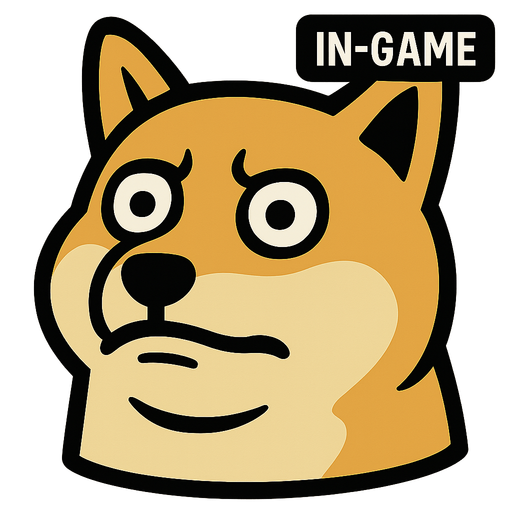 make those famous dog memes that are so well known.one cracter. head.
In-Game asset.  2d.  High contrast.  No shadows