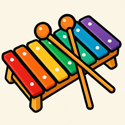 xylophone.
In-Game asset.  2d.  High contrast.  No shadows