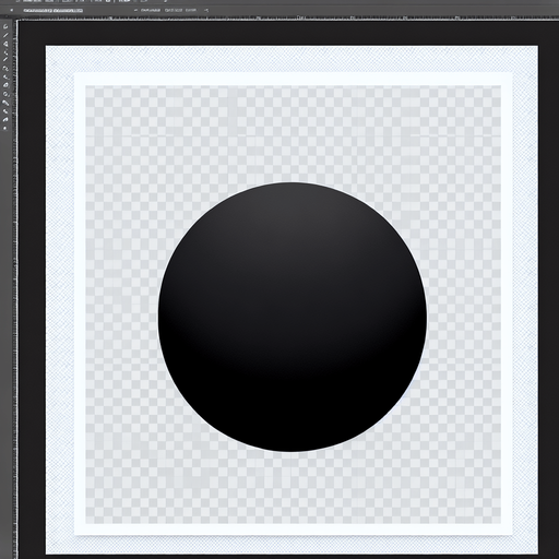 Simple black circle with transparent background