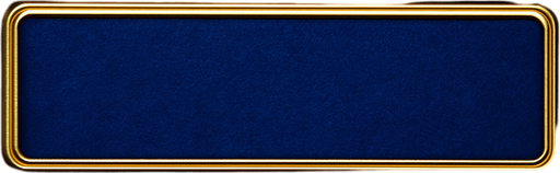 Keep the shape but make the material a blue felt with a golden border around it.