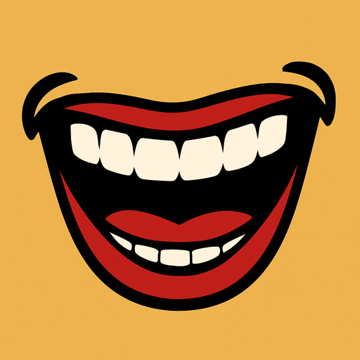 make a laughed mouth.
In-Game asset.  2d.  High contrast.  No shadows
