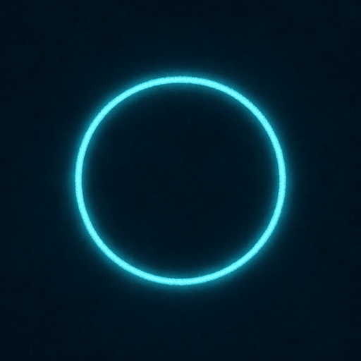 A simple, slightly glowing circular outline indicating where towers can be placed..
In-Game asset.  2d.  High contrast.  No shadows