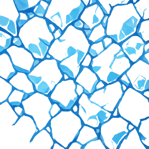 Hielo, ocupar toda la imagen, visto desde arriba.
In-Game asset.  2d.  High contrast.  No shadows