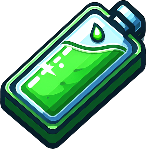 Green water energy bar.
Single Game Texture.  In-Game asset.  2d.  Blank background.  High contrast.  No shadows