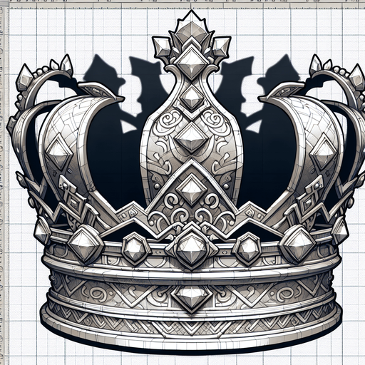 crown.
Single Game Texture.  In-Game asset.  2d.  Blank background.  High contrast.  No shadows