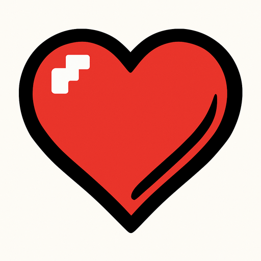 heart.
In-Game asset.  2d.  High contrast.  No shadows