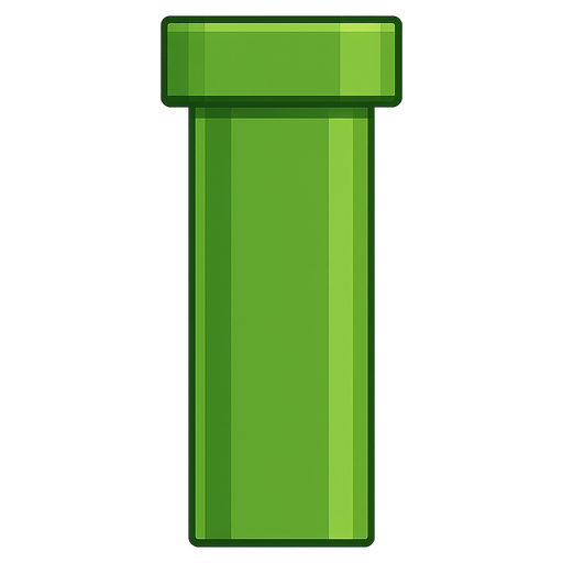 flappy birdteki borular yeşil olsun. No background. Transparent background. Blank background. No shadows. 2d. In-Game asset. flat