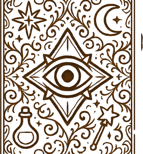 antique card background pattern magical fantasy.
In-Game asset.  2d.  High contrast.  No shadows