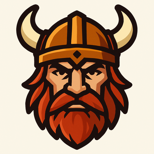 Viking kafası.
In-Game asset.  2d.  High contrast.  No shadows