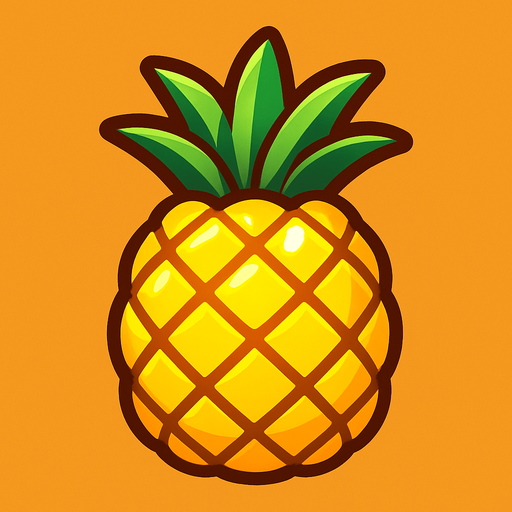 Shiney pineapple vector.
In-Game asset.  2d.  High contrast.  No shadows