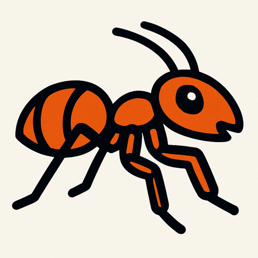 hormiga.
In-Game asset.  2d.  High contrast.  No shadows