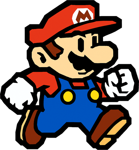 hey mario.
In-Game asset.  2d.  High contrast.  No shadows