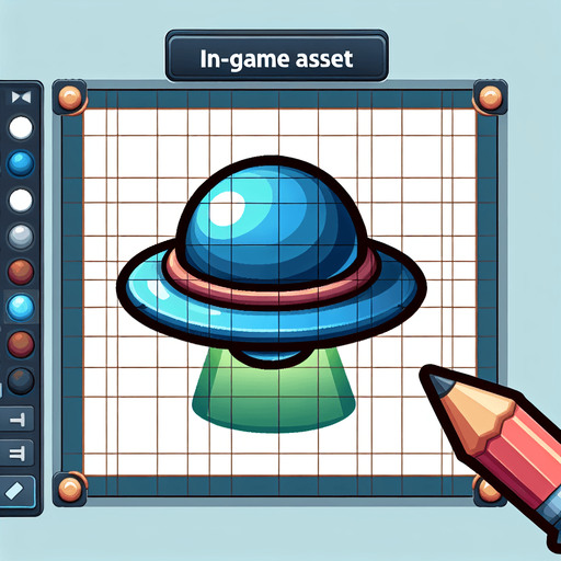 flying saucer, cartoon style.
Single Game Texture. In-Game asset. 2d. Blank background. High contrast. No shadows.