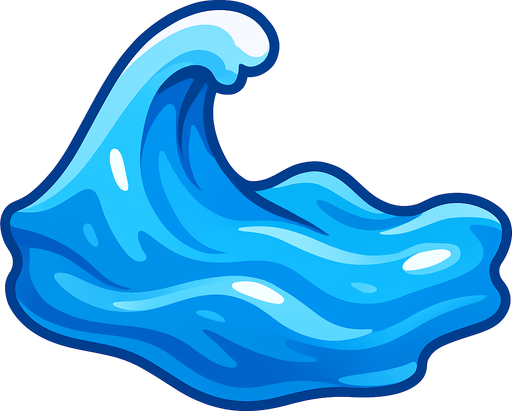 water, 3d, yazısız.
In-Game asset.  2d.  High contrast.  No shadows