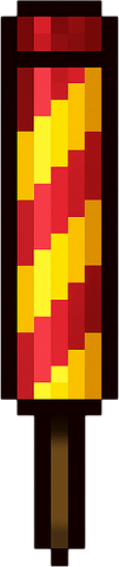 Confetti stick, 2d pixel art vertical. no papers only stick.
In-Game asset.  2d.  High contrast.  No shadows