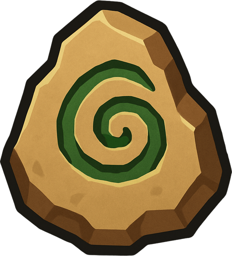 Pierre élémentaire ombre.
In-Game asset.  2d.  High contrast.  No shadows