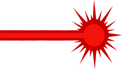 A huge Laser beam, red.
In-Game asset.  2d.  High contrast.  No shadows