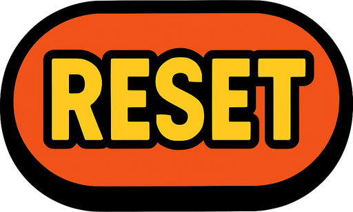 Reset button.
In-Game asset.  2d.  High contrast.  No shadows