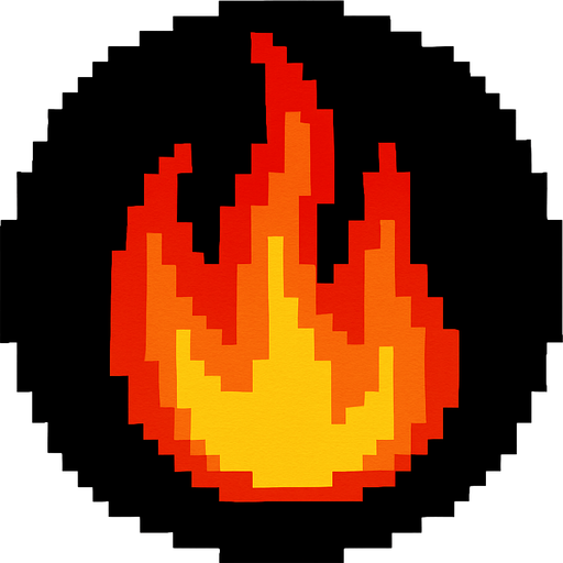 30x30 fire circular.
In-Game asset.  2d.  High contrast.  No shadows