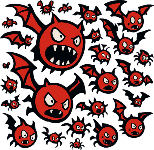 enemy_swarm.
In-Game asset.  2d.  High contrast.  No shadows