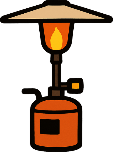 Blow torch patio heater.
In-Game asset.  2d.  High contrast.  No shadows