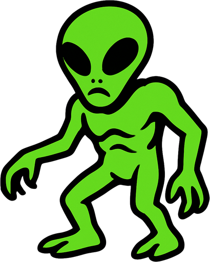 alien.
In-Game asset.  2d.  High contrast.  No shadows