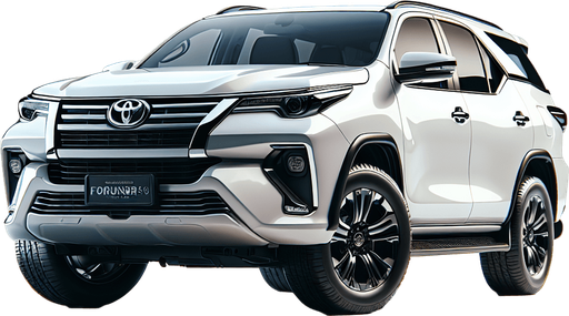 Toyota fortunar in white colour and full realistic.
Single Game Texture. In-Game asset. 2d. Blank background. High contrast. No shadows.