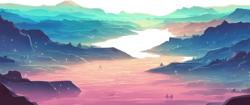 beautiful landscape. starry sky, pastel colours, high definition, alien world. Single Game Texture. In-Game asset. 2d. Blank background. High contrast. No shadows.