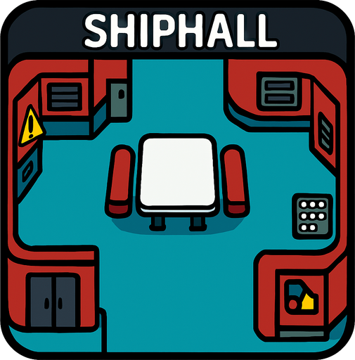 shiphall among us.
In-Game asset.  2d.  High contrast.  No shadows