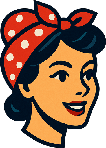 Housewife Head.
In-Game asset.  2d.  High contrast.  No shadows